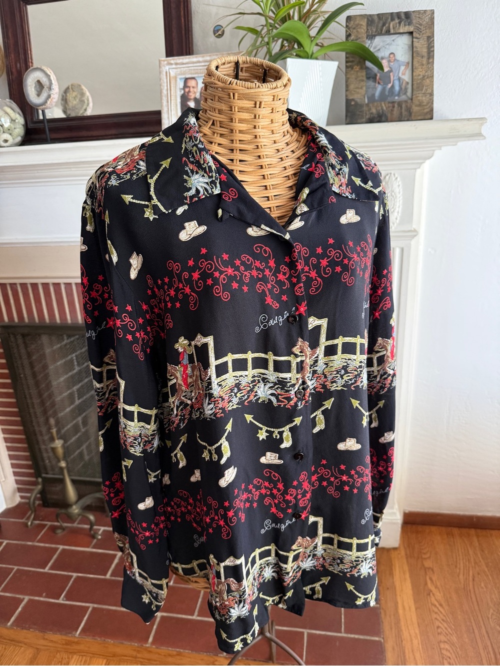 Lady Reiner Cowgirl culture western button up shirt XLarge